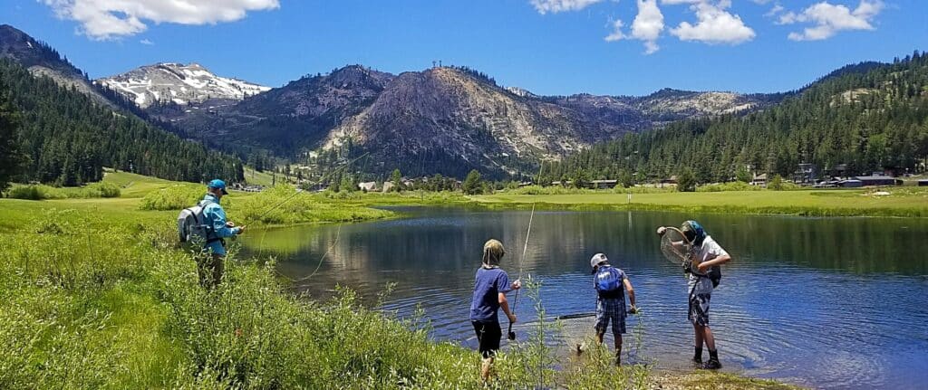 Fly fishing casting lessons and classes in Olympic Valley