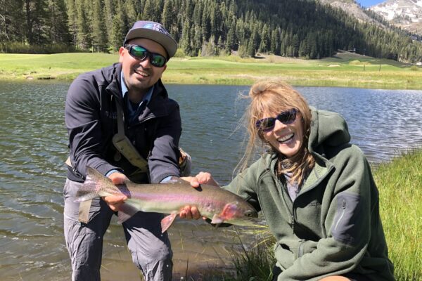 Private, stocked pond fly fishing lessons