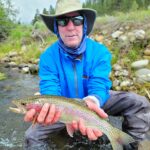 Truckee river full day guide tip. Jay with a nice rainbow.